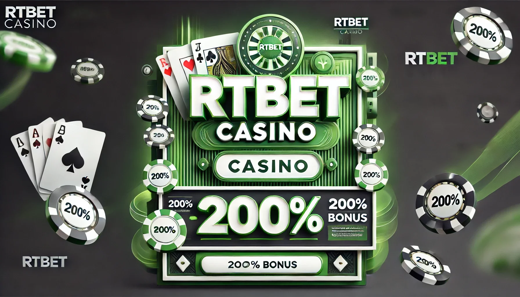 Nový exkluzivní bonus: 200% až do 12 500 Kč + 200 free spinů v casinu RTBet