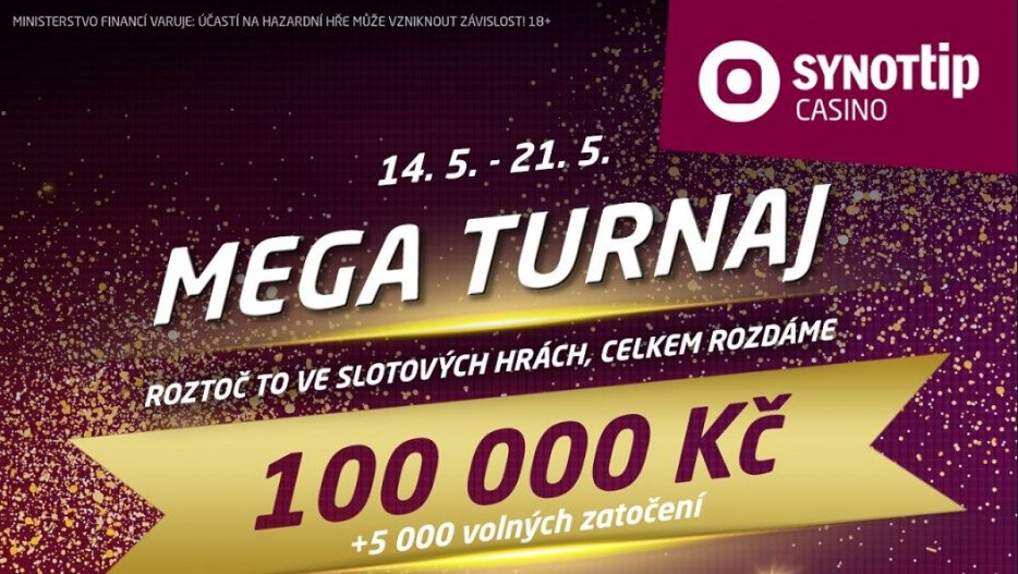 Květnový MEGA turnaj o 100 000 Kč a 5 000 volných zatočení