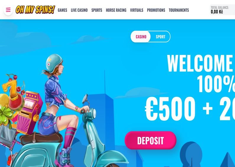 OhMySpins Casino recenze ☑️ | 100 % do výše 500 € + 200 FS 🔥