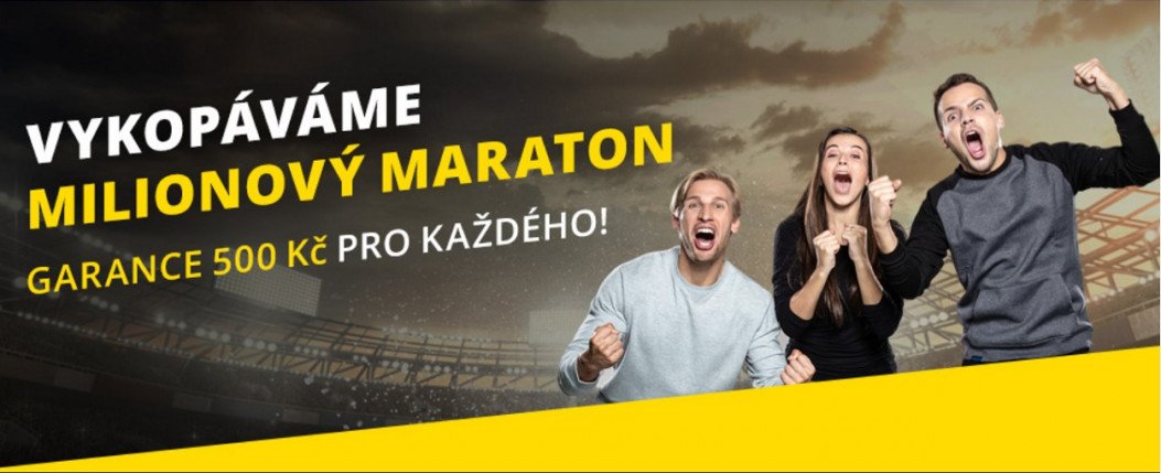 Sázkařský Maraton ve Fortuně s garancí 500 Kč pro každého!