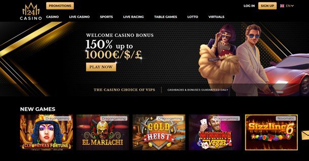 Jaký je welcome bonus online casina 24MCasino?