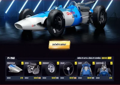 Sbírejte komponenty pro F1 1965 na QuickWin Casinu