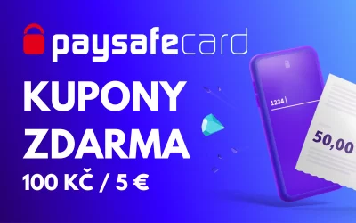 Paysafecard kupony zdarma v hodnotě až 100 Kč/ 5 €!