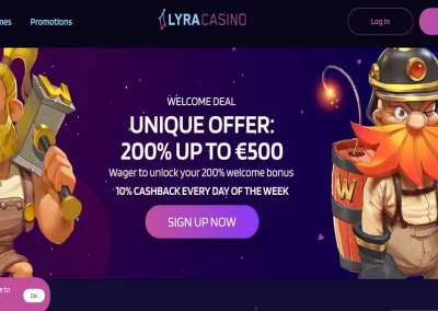 Lyra Casino recenze ☑️ |  200% do výše €500🔥