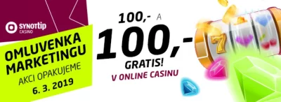 SYNOT TIP - OMLUVENKA MARKETINGU 100+100