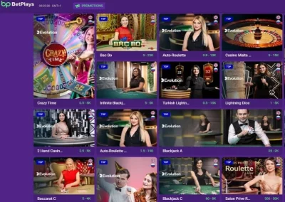 ⭐Jaké hry nabídne živé casino BetPlays?⭐