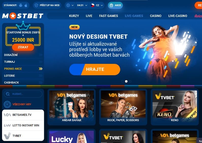 Live casino v online casinu Mostbet