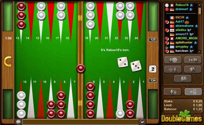 Backgammon - hrací deska