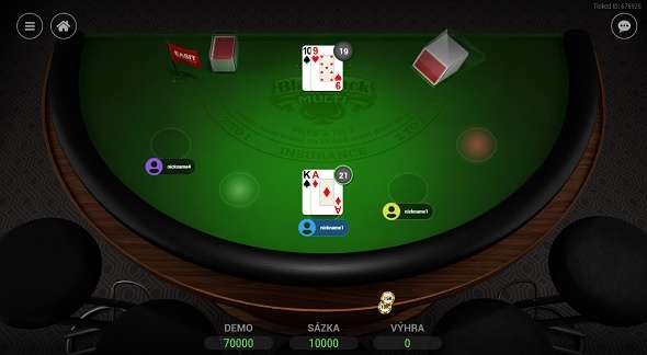 Živá hra Multi blackjack