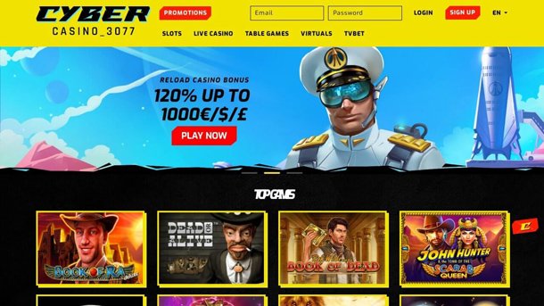 CyberCasino 3077 home page