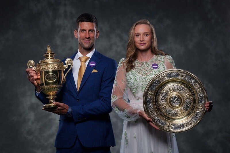 Novak Djokovič Elena Rybakina Wimbledon 2022