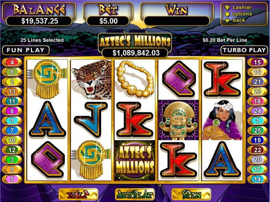 Progresivní jackpot Aztec's Million