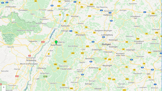 Baden-Baden casino - mapa