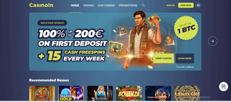 bitcoin casino Casinoin