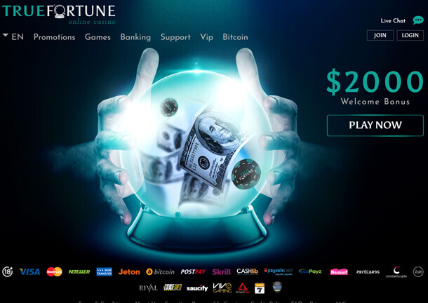 Hrát v online casinu TrueFortune Casino